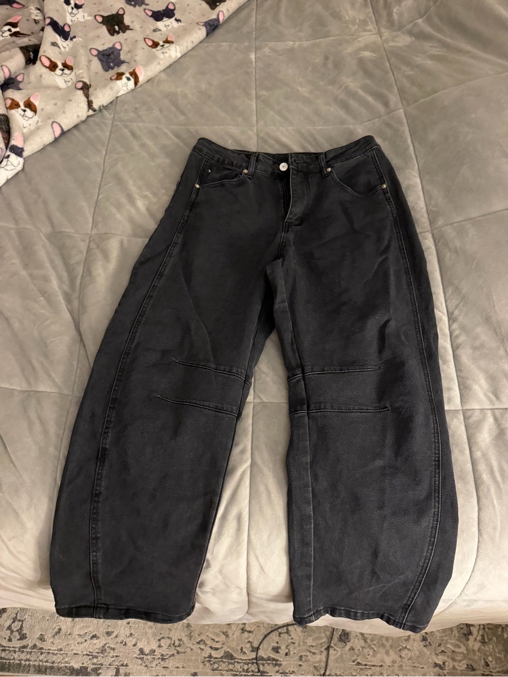 Barrel jeans in black